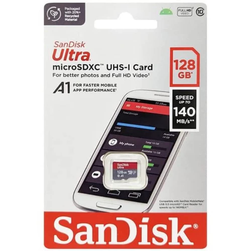 SanDisk Ultra 128GB microSDXC UHS-I Memory card - Red